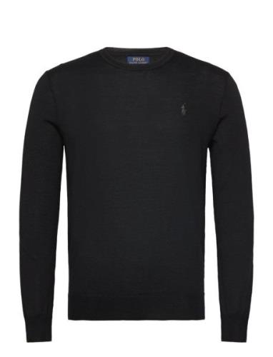 Polo Ralph Lauren Slim Fit Washable Wool Crewneck Sweater Svart