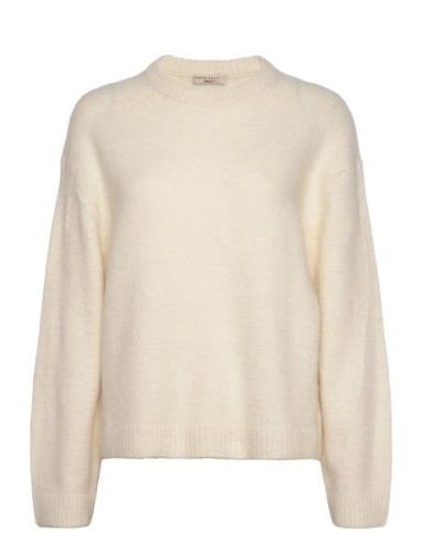 Gina Tricot Crew Neck Knitted Sweater Kräm