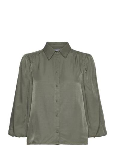 Minus Mssherina 3/4 Sleeve Shirt Khaki Green