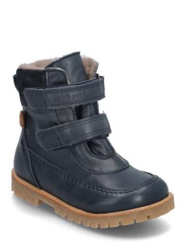 Pom Pom Rub Sole™ Velcro Boot Tex Marinblå