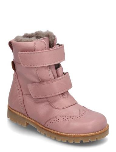 Pom Pom Rub Sole™ Broque Velcro Boot Tex Rosa