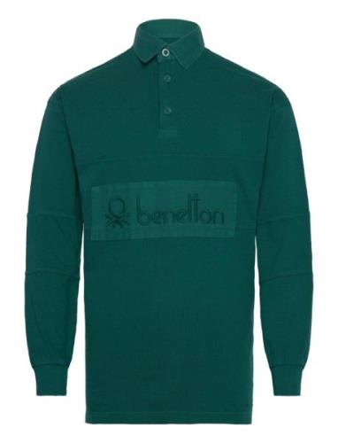 United Colors Of Benetton L/S Polo Shirt Grön