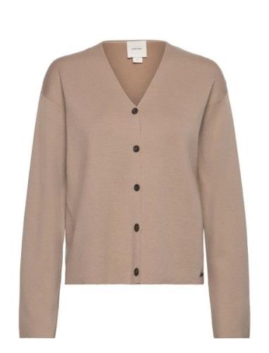 Calvin Klein Df Wool Blend V-Neck Cardigan Beige