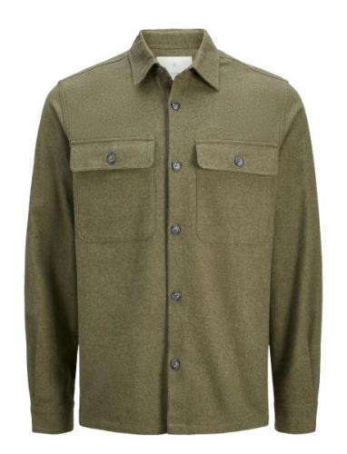 Jack & J S Jprraymond Melange Solid Ls Overshirt Sn Grön