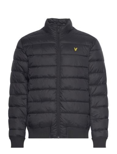 Lyle & Scott Funnel Neck Wadded Jacket Svart