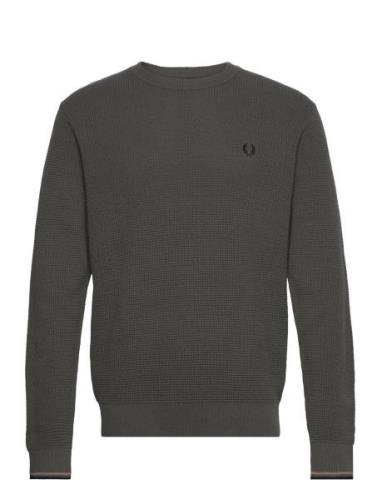 Fred Perry Waffle Stitch Jumper Grön