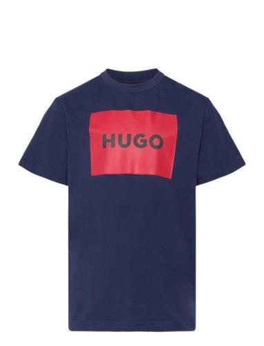 Hugo Kids Short Sleeves Tee-Shirt Marinblå