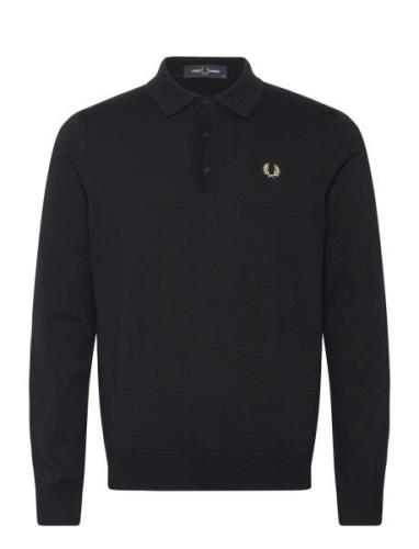 Fred Perry Classic Knitted Shirt Ls Svart