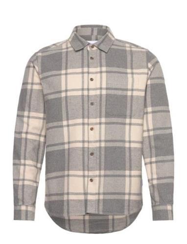 Les Deux Jeremy Flannel Shirt Grå