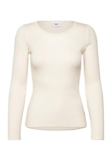 Saint Tropez Garimasz Wool Ls Blouse Beige