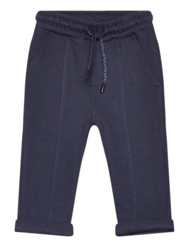 Mango Cotton Jogger-Style Trousers Marinblå