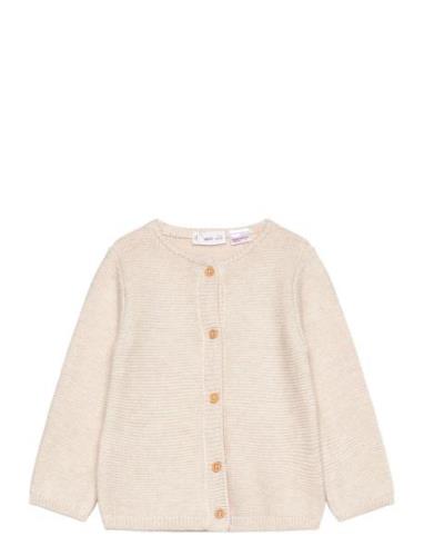 Mango Button Knit Cardigan Kräm