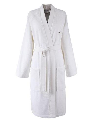 Lacoste Home Ldefile2 Bath Robe Vit