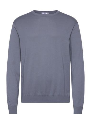 Mango 100% Cotton Fine-Knit Sweater Blå