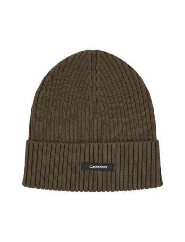 Calvin Klein Classic Cotton Rib Beanie Grön