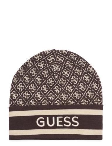 GUESS Jeans Sevyn 4G Logo Beanie Swtr Brun