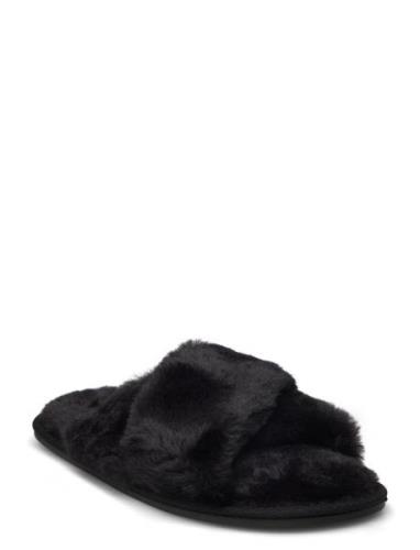 Hunkemöller Lia Fake Fur Slipper Svart