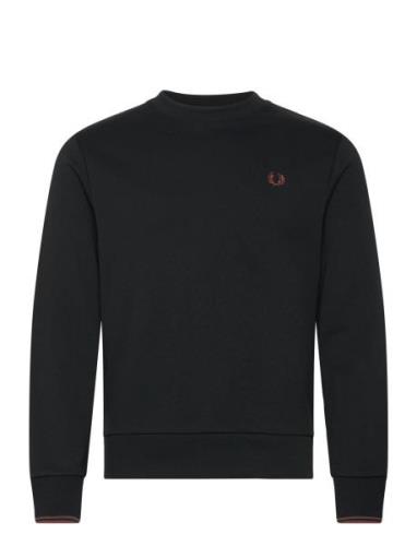 Fred Perry Crew Neck Sweatshirt Svart