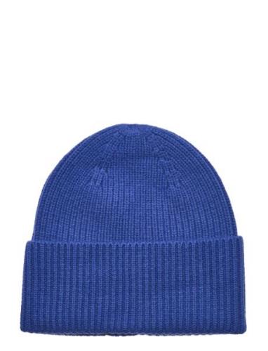 Davida Cashmere Fold Rib Cap Blå