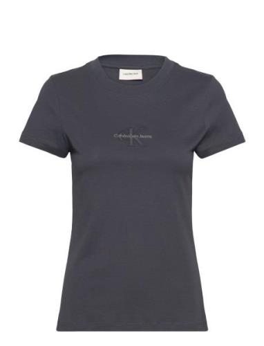 Calvin Klein Jeans Monologo Slim Tee Svart