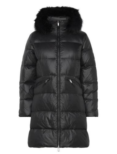 Calvin Klein Mw Padded Real Down Coat Svart