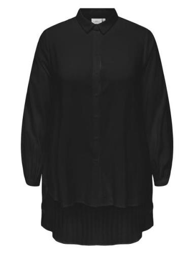 ONLY Carmakoma Carfreyja L/S Long Shirt Wvn Svart