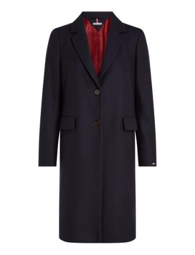 Tommy Hilfiger Wool Blend Classic Coat Marinblå