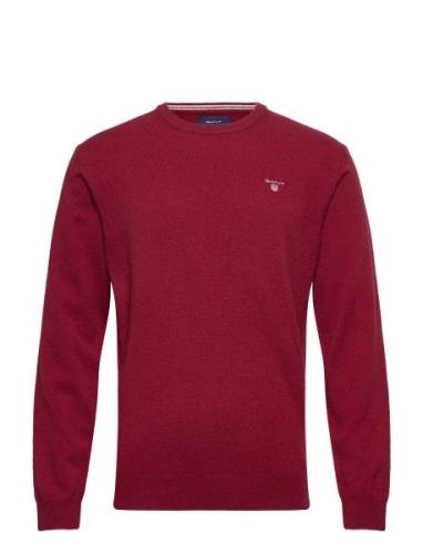 GANT Superfine Lambswool Crew Burgundy