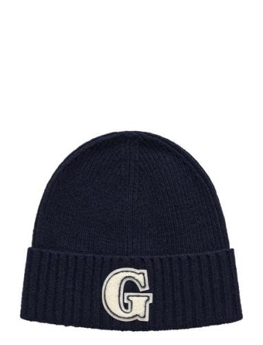 GANT G Badge Beanie Beanie Marinblå