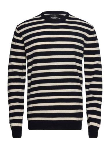 Mads Nørgaard Eco Wool Karsten Stripe Knit Marinblå