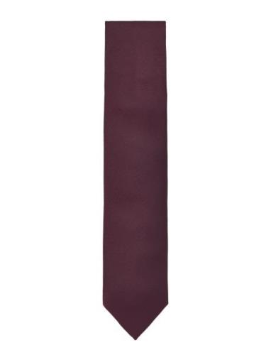 Lindbergh Black Polyester Tie 7 Cm Burgundy