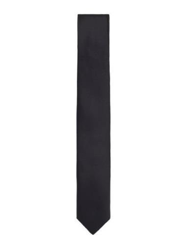 Lindbergh Black Polyester Tie 5 Cm Svart