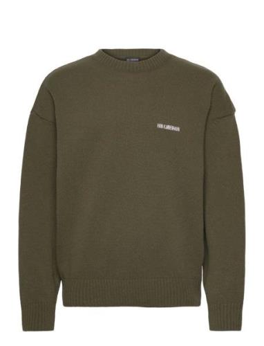 HAN Kjøbenhavn Logo Relaxed Knit Sweater Grön