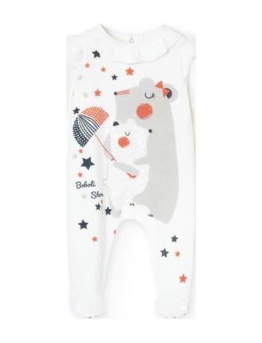 Boboli Velour Play Suit For Baby Girl -Bci Vit