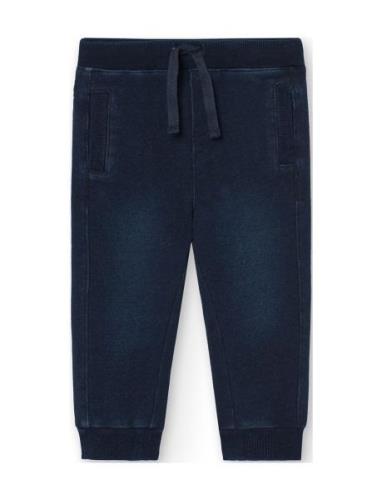 Boboli Fleece Denim Trousers For Baby Boy -Bci Blå