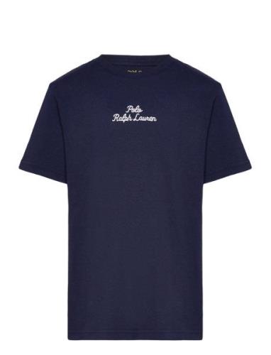 Ralph Lauren Kids Logo Heavyweight Cotton Jersey Tee Marinblå