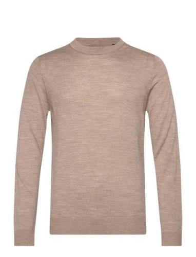 Jack & J S Jprblamerino Knit Crew Neck Beige