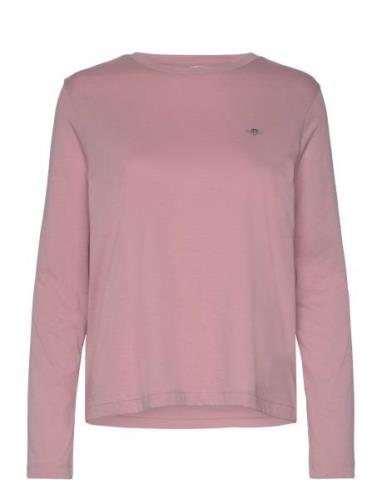 GANT Reg Shield Ls T-Shirt Rosa