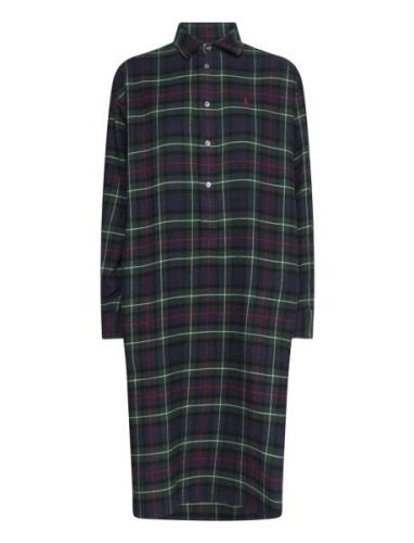 Polo Ralph Lauren Plaid Cotton Shirtdress Marinblå