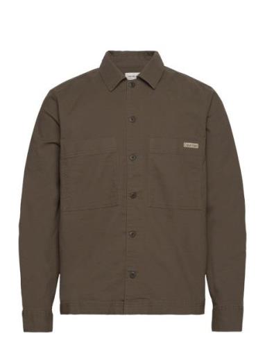 Calvin Klein Jeans Relaxed Utility Overshirt Khaki Green