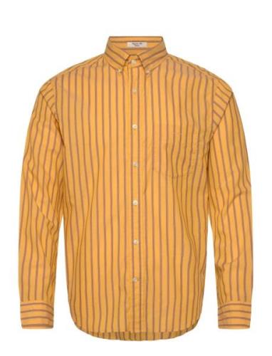 GANT Reg Poplin Stripe Gul