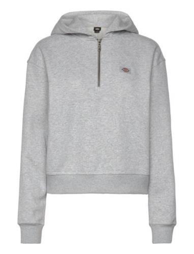 Dickies Oakport 1/4 Zip Hoodie W Grå