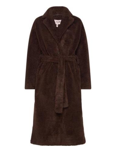 A-View Teddy Long Coat Brun