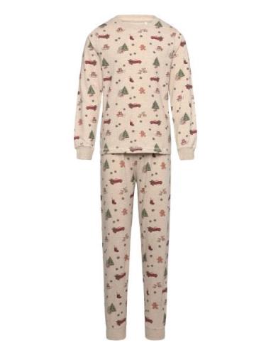 Minymo Pyjamas Set Aop Beige