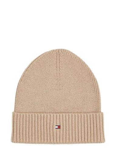 Tommy Hilfiger Th Flag Pima Cotton Beanie Beige