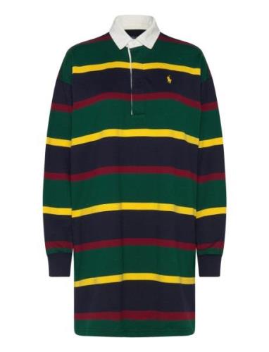 Polo Ralph Lauren Striped Cotton Jersey Rugby Dress Grön