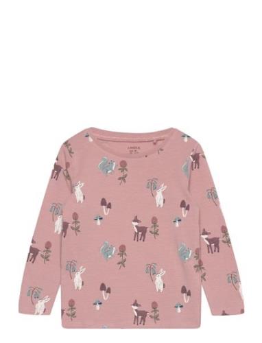 Lindex Top Animal Flower Aop Rosa