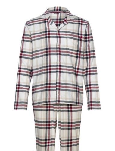 Tommy Hilfiger Ls Flannel Pj Shirt Set Beige