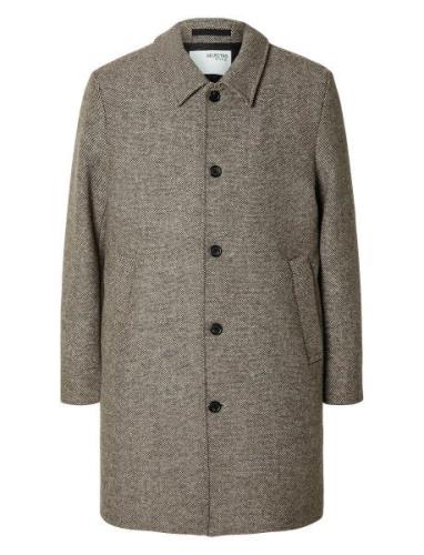 Selected Homme Slharchive Car Coat Noos Grå