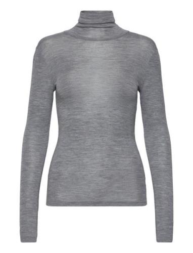 Minus Mscally Roll Neck Long Sleeve Top Grå